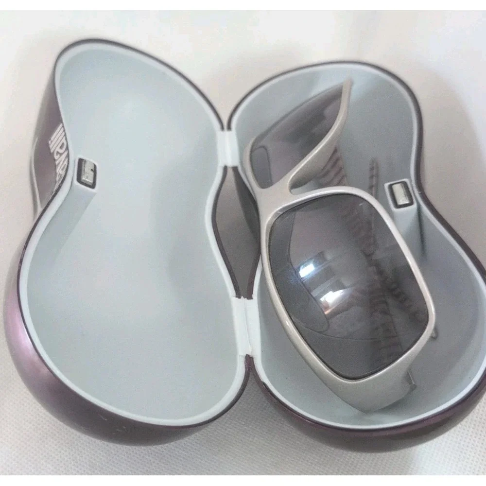 Just Cavalli JC16S Silver Purple Zebra Y2K Shield Wrap Sunglasses Italy 65mm